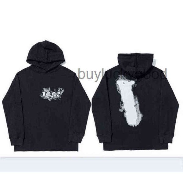 

factory outlet brand hoodie fashion men's big v sweatshirts brands vlones hip hop stylist coat female couple h 4wd3, Black