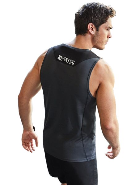 

men letter graphic colorblock sports tank i4fw#, White;black