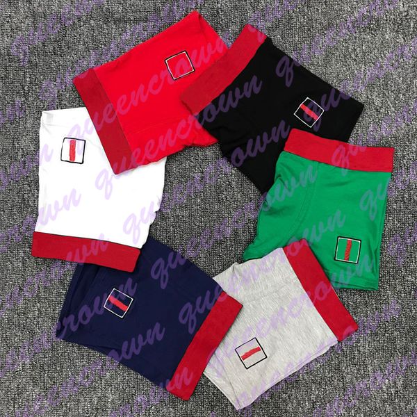 

low waist boxers shorts designer mens underpants letter printed cotton underwear elastic breathable underpants, Black;white