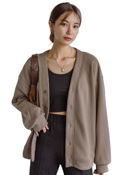 

dazy button up drop shoulder sweatshirt j0jh#, Black