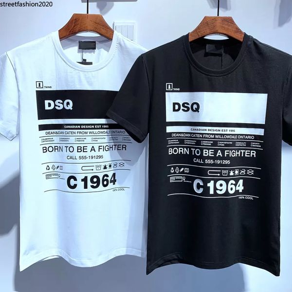 

dsqsury 2022ss new mens designer t shirt paris fashion tshirts summer dsq t-shirt male 100% cotton st514, White;black