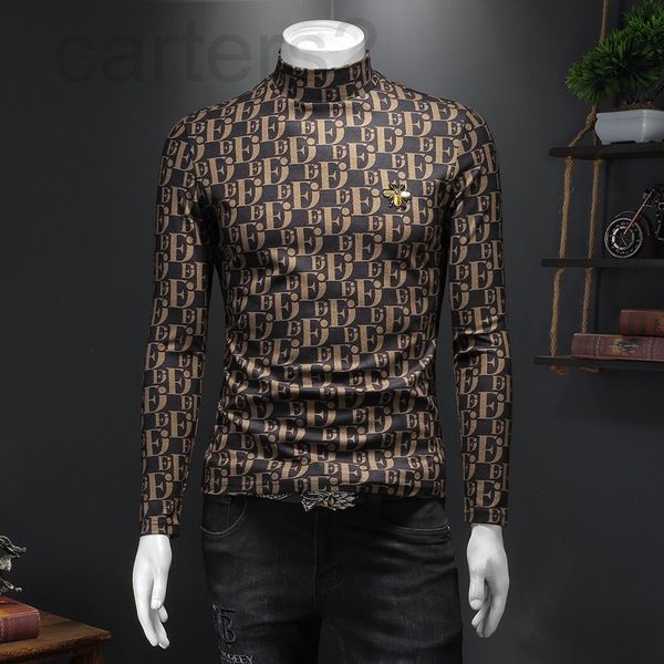 

men's hoodies & sweatshirts designer 2021 autumn and winter new trend cashmere half high collar bottoming shirt men's long sleeve, Black