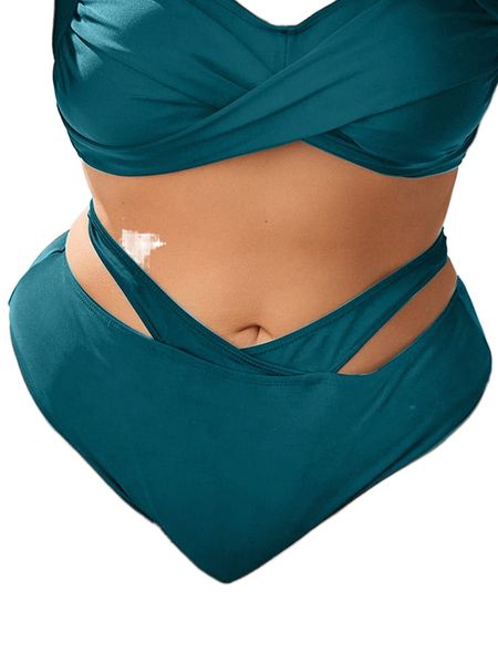 

plus solid cut-out bikini bottom b2sr#, Black