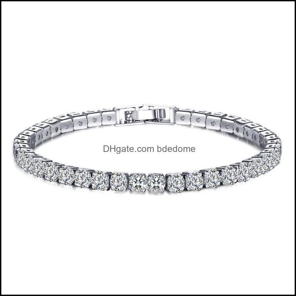 

tennis bracelets jewelry 18k white/yellow gold plated sparkling cubic zircon cz cluster bracelet fashion womens for party wedding276e drop d, Golden;silver