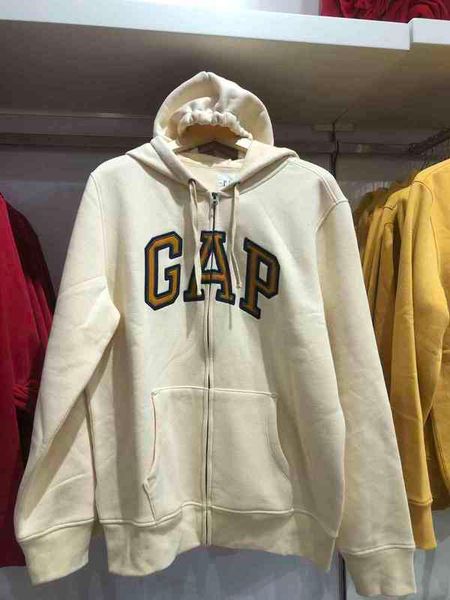 

factory outlet brand hoodie gap men's and women's loose sports coat hooded zipper cardigan sweater 853131 / 618866 eycl, Black