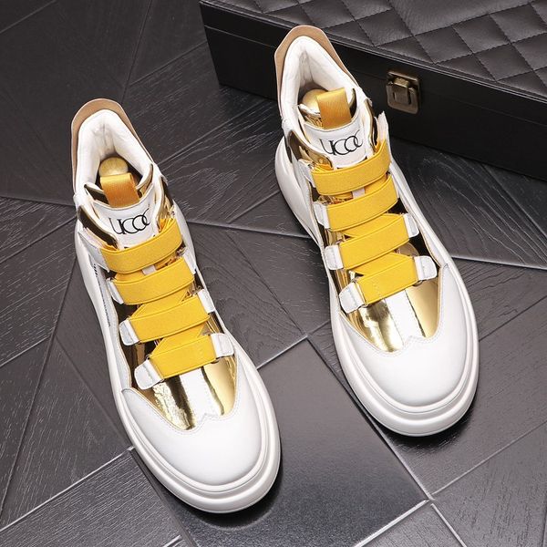 

high dress wedding party shoes fashion man casual outdoor leather sneakers comfortable non-slip round toe air cushion leisure walking boots, Black