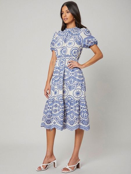 

motf premium linen midi puff sleeve schiffy dress a6xv#, Black;gray