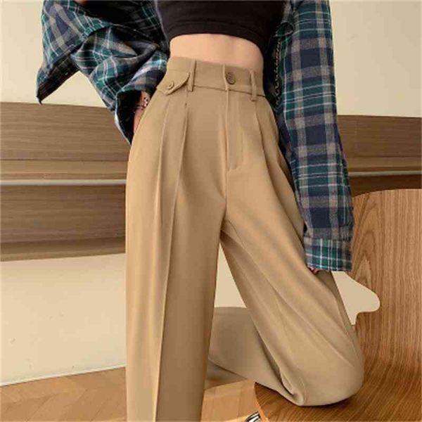 

women's pants capris high waist draped wide legged trousers women's loose korean floor mop casual pants straight spring summer ge9, Black;white