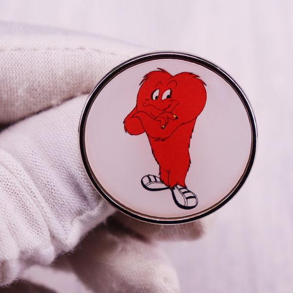 

red plush cartoon character brooch badge, Blue