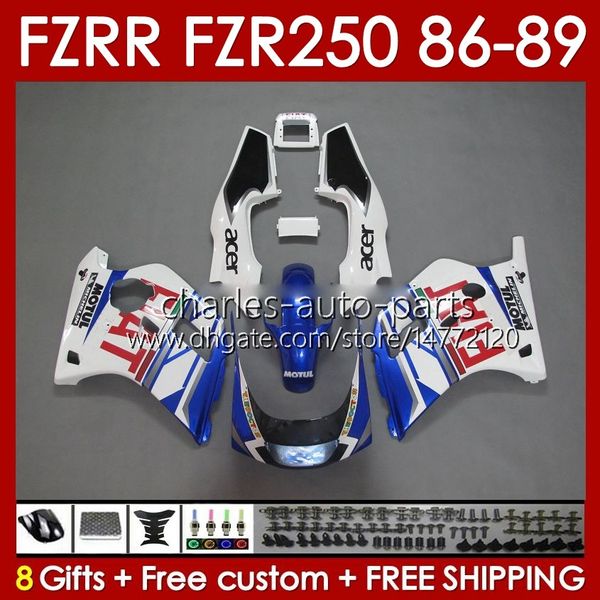 Corpo carrocante para yamaha fzr250r fzrr fzr 250r 250rr fzr 250 86-89 corpo fzr-250 142no.17 fzr-250r fzr250 rr 86 87 88 89 fzr250rr 1986 1987 1989 1989 1989 Fábrica