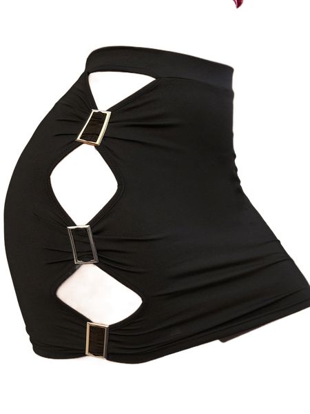 

sxy buckle detail cutout bodycon skirt z0ju#, Black