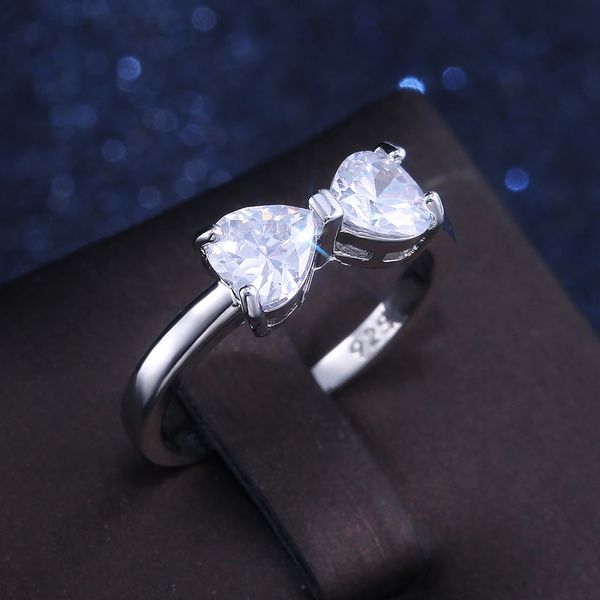 

size 6-10 cute bow ring stunning luxury jewelry 925 stearling silver white z cz diamond gemstones party women wedding bridal gift r014