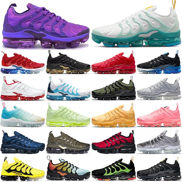 

tn plus running shoes mens royal orange gradients triple black white coquettish purple neon wolf grey men women outdoor sports trainers snea, White;red