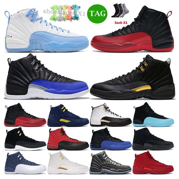 

2022 mens trainers basketball shoes 12 black taxi 12s royalty twist utility reverse flu game winter hyper royal sport sneaker trainer fashio