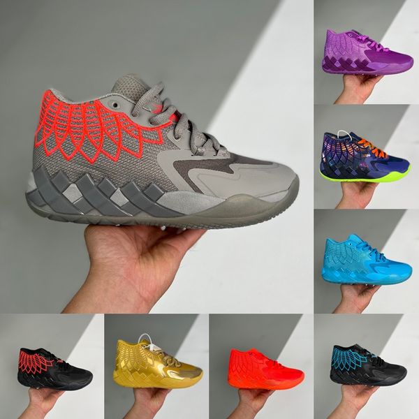

melo ball men basketball mb.01 shoes sneakers buzz queen city rock ridge black red outdoor trainers