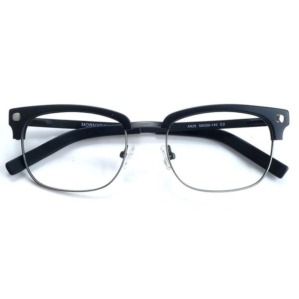 Sonnenbrillenrahmen Vintage Mattschwarzes Acetat Optische Gläser für Frauen Männer Flexibles Federscharnier Myopie Lesen Hyperopie Presbyopie