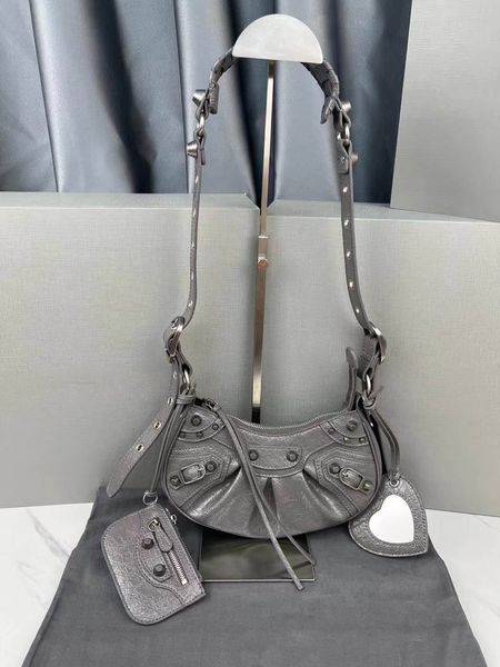 

women lady cool girl le cagole motorcycle shoulder bags luxury designers genuine leather crossbody clutch wallet purse pochette vintage croc