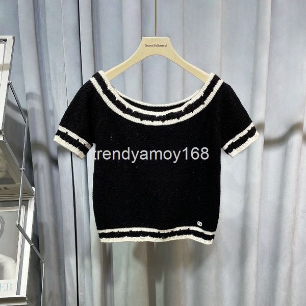 

women's knits & tees liu shishi's same one shoulder sweater women slim 22 early spring black and white hook flower short