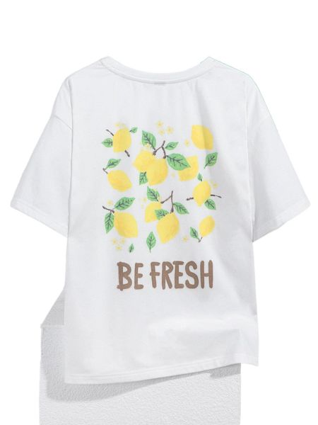 

x skylarhkim fruit and letter graphic tee 69lq#, White