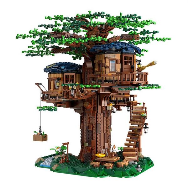 

in stock 3117pcs new tree house the biggest tree model building blocks ideas 21318 bricks diy educational toys gift for children2822