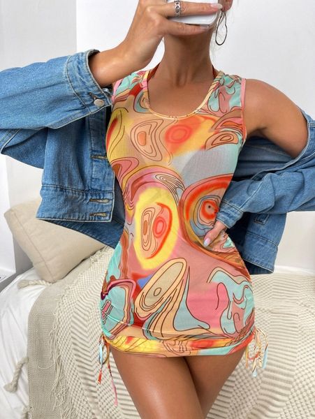 

abstract fluid pattern cover up 47s2#, White;black