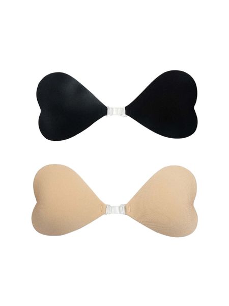 

2pairs heart shaped nipple cover u9zv#, Black;red