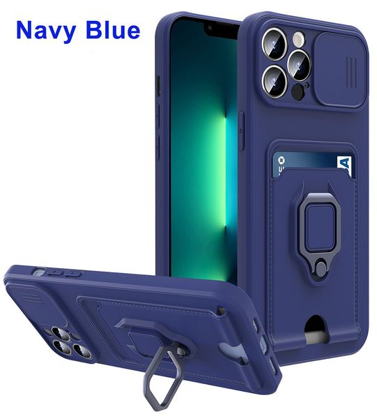 Слот -слот для держателя карты для iPhone SE 7 8 Plus XS XS XR 11 12 13 14 Pro Max Camera Slide Cover Hybrid Armor Heavy Duty защита с металлическим брекетом для пальцев.