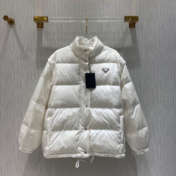 

designer luxury down jacket women parka fashion with inverted triangular sleeves removable downs parkas vest winter short coat jackets size, Black