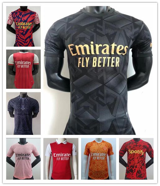

arsen soccer jersey player version gunners 21 22 23 Ã¸degaard saka thomas willian nicolas tierney 2021 2022 2023 football shirt men kit away, Black;yellow