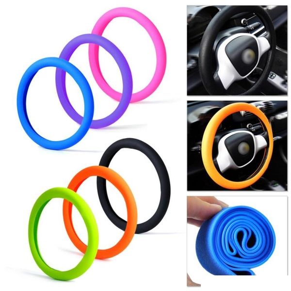 

soft silicone steering wheel cover shell skidproof odorless eco friendly for vw audinissan peugeotmazda lexushonda kiabmw