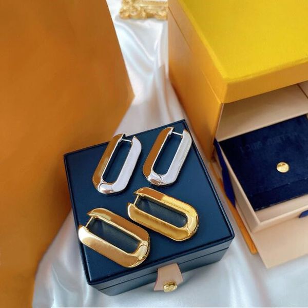 

very charm women hoop earrings luxury 18k gold silver earrings fashion lady ear studs r jewelry earring accessories romantic valentine', Golden;silver