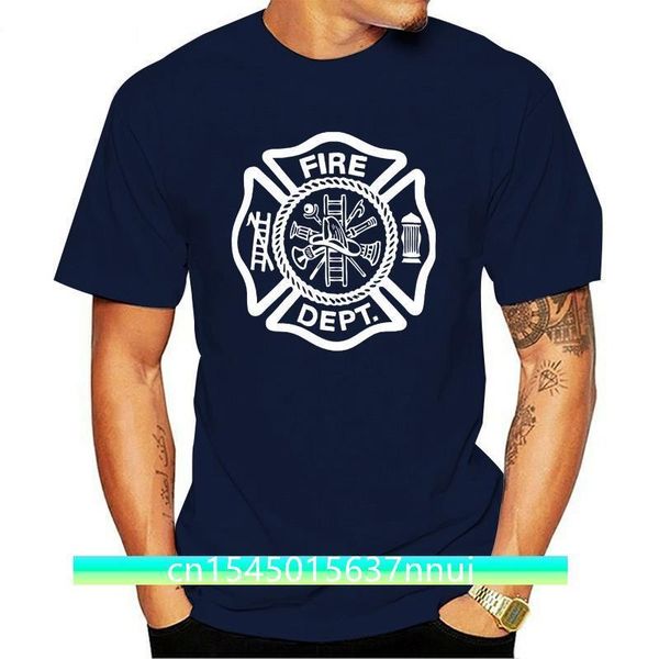 Berühmte Marke Man Fashion Round Collar TShirt FIREFIGHTER FIRE DEPARTMENT RESCUE GRAPHIC WHITE Bedrucktes T-Shirt 220702