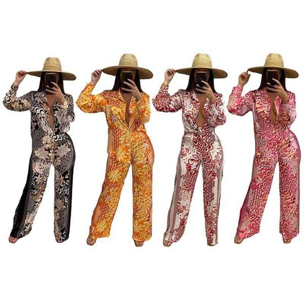 

yy6529 fashion luxury women's four-color shirt personalized vintage print fashion casual set, White