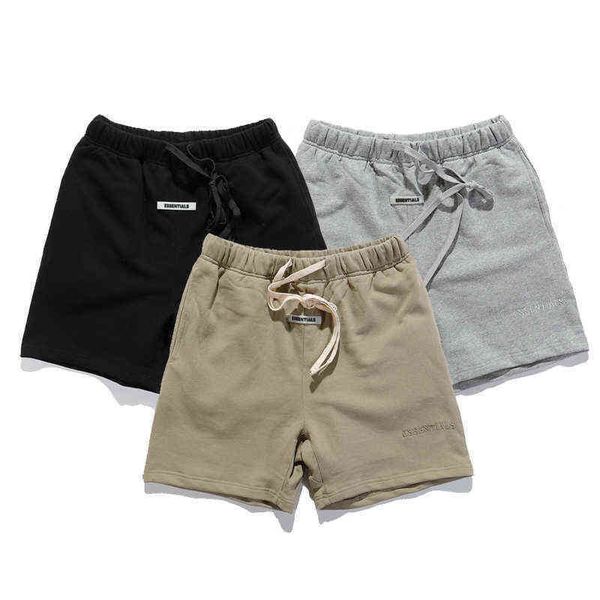

cotton men's shorts drawstring elastic waist men women 1:1 short 16, White;black