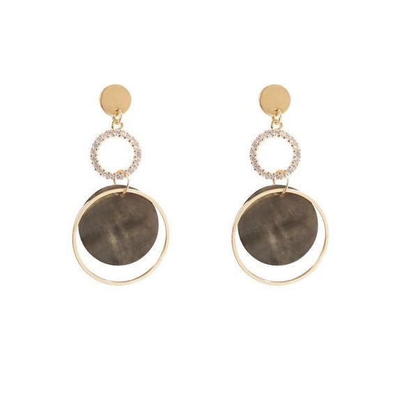 

big earrings feminine temperament long personalized net red earrings trend, Golden;silver