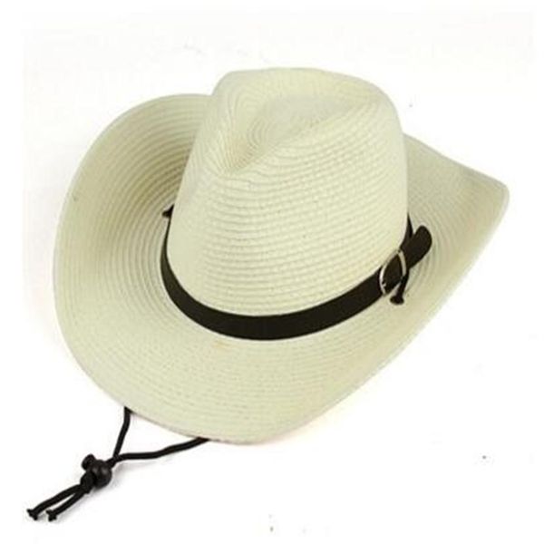 

men's western cowboy hat women's tidal beach hat sunblock big brim hat small summer sunshade straw335s, Blue;gray