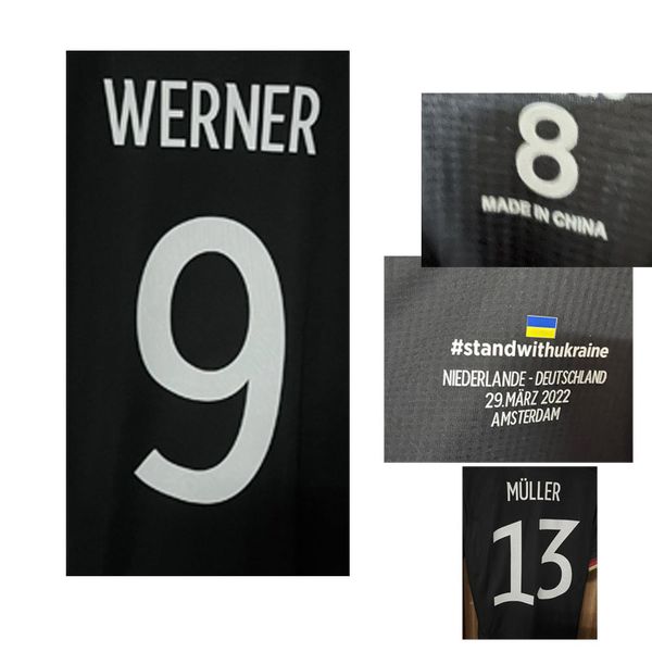 Amerikan Kolej Futbolu Kıyafeti 2022 Maçta Aşınmış Oyuncu Sorunu Muller Werner Jersey Forması Standwithukraine Game MatchDetails Maillot