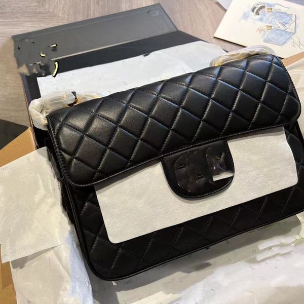 

2023 women's new leather shoulder messenger bag middle-aged small fragrance fashion designer chain bag large capacity