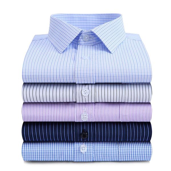 Camicie eleganti da uomo Camicia a maniche lunghe da uomo di alta qualità Slim Fit Business Office Camicetta da uomo bianca formale da lavoro