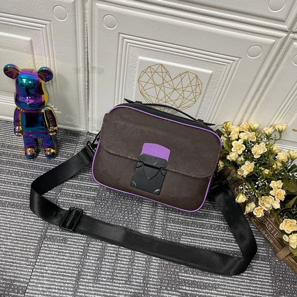 

men fashion briefcase canvas designer luxury one-shoulder postman inner compartment zipper mouth cross-body classic fashion book to work siz