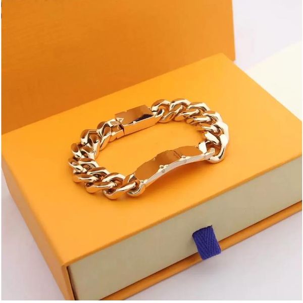

designer silver love bracelet men women gold bracelets chain fashion personality hip-hop, Golden;silver