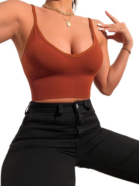 

solid seamless bralette b73d#, Black;red