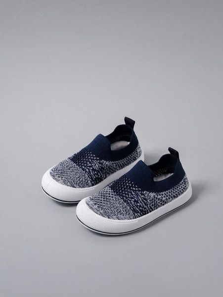 

toddler boys slip on breathable sneakers she01, Black