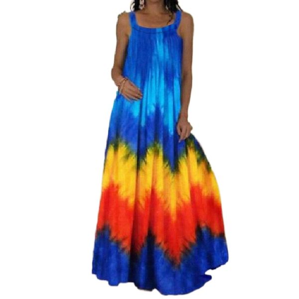 

women's t shirt dress tee dress maxi long dress sleeveless botanical pattern tie dye summer casual daily boho loose 2022  l xl xxl xxx, Black;gray