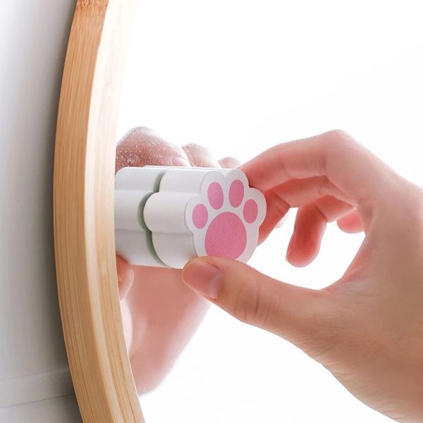 1pc kedi pençe sünger sihirli silme temizleyici cam ayna pencere musluk istiksiz descaring temizleme fırçası banyo temizleme malzemeleri