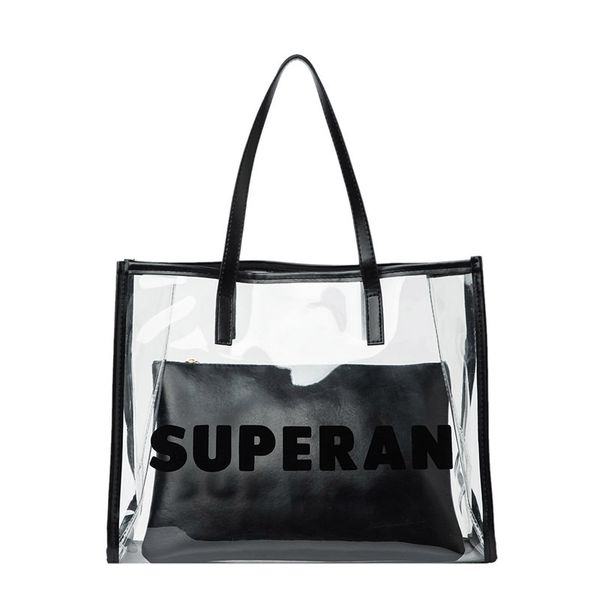 

designer bags grade brand new large capacity fashion transparent handbag 35cm