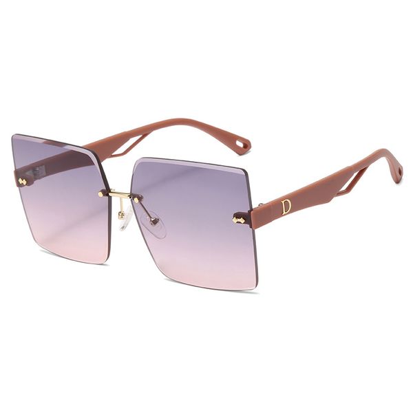 Randlose Sonnenbrille für Damen und Herren, trendige Sonnenbrille für Damen, trendig, mit UV400-Schutz BY7045