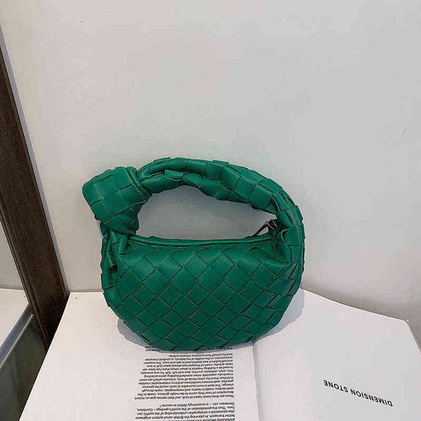 

bag women's woven cloud hand underarm small horn knotted hand