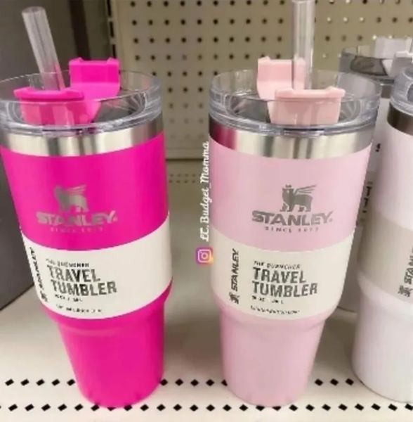 

40oz stainless steel tumblers cups with handle lid straws big capacity beer water bottles outdoor camping vacuum insulated mugs drinking mug