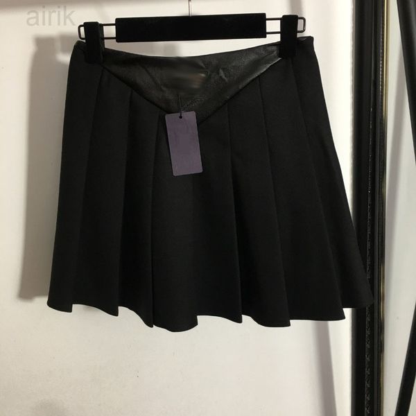 

shipping 2022 black/gray pleated skirt women's skirts brand same style dh20